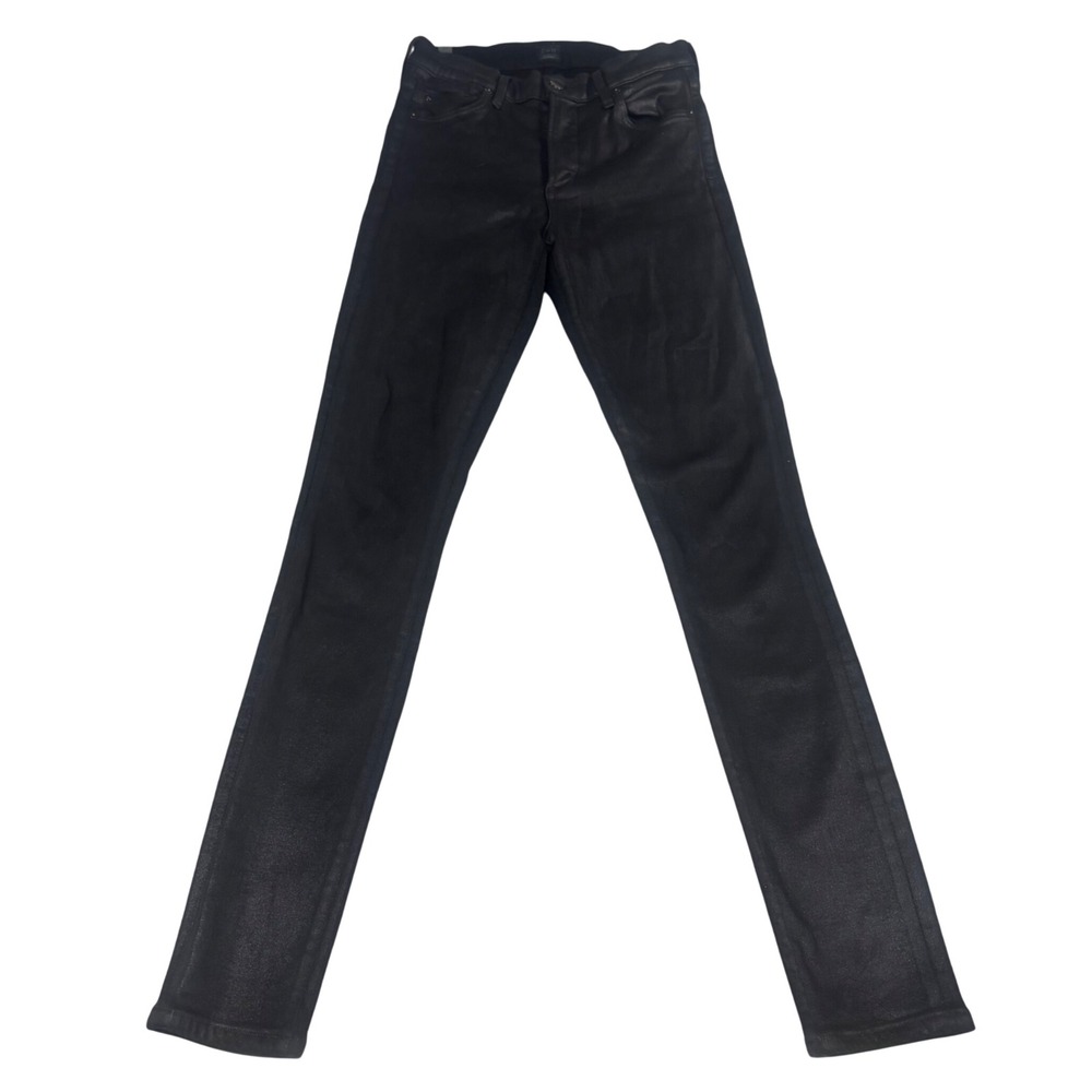 Citizens of Humanity Rocket High Rise Skinny Jeans Black Coated Waxed Size‎ 27